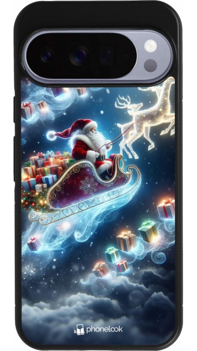 Google Pixel 10 Pro XL Case Hülle - Silikon schwarz Weihnachten 2023 Verzauberter Weihnachtsmann