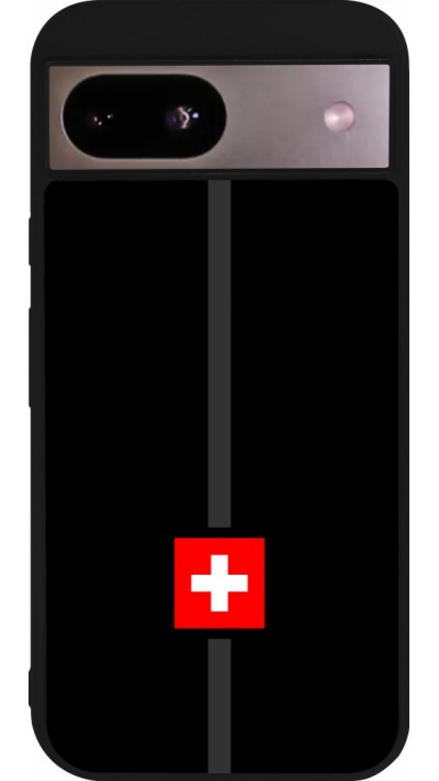 Google Pixel 8a Case Hülle - Silikon schwarz Kanton CH schwarz