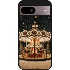 Coque Google Pixel 8a - Silicone rigide noir Christmas 25 Carousel