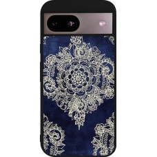 Coque Google Pixel 8a - Silicone rigide noir Cream Flower Moroccan