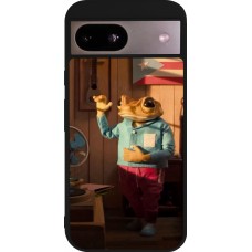 Coque Google Pixel 8a - Silicone rigide noir Dancing frog DTMF