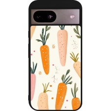Coque Google Pixel 8a - Silicone rigide noir Easter 2026 Illustration carrots