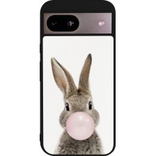 Coque Google Pixel 8a - Silicone rigide noir Easter 2023 bubble gum bunny