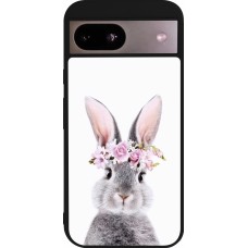 Coque Google Pixel 8a - Silicone rigide noir Easter 2023 flower bunny