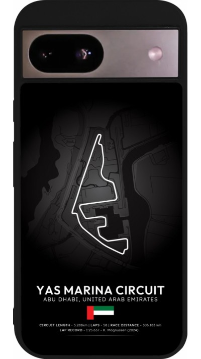 Coque Google Pixel 8a - Silicone rigide noir F1 Track 2025 Abu Dhabi