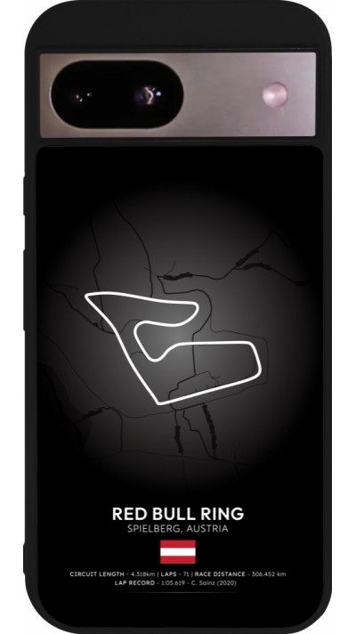 Coque Google Pixel 8a - Silicone rigide noir F1 Track 2025 Austria