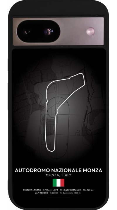 Coque Google Pixel 8a - Silicone rigide noir F1 Track 2025 Italy