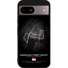 Coque Google Pixel 8a - Silicone rigide noir F1 Track 2025 Singapore