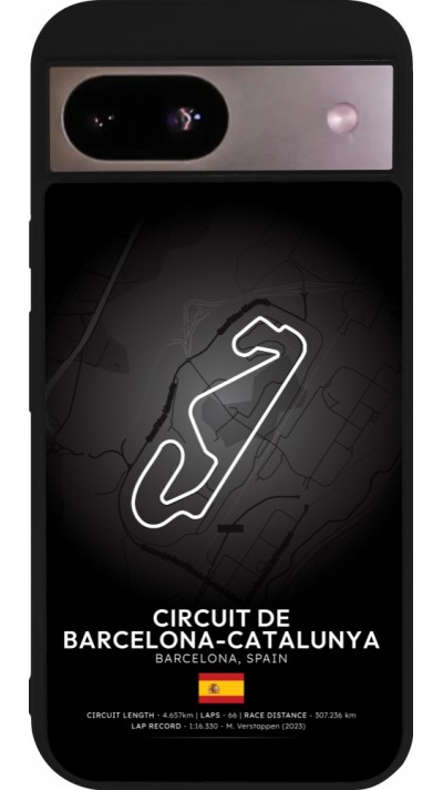 Coque Google Pixel 8a - Silicone rigide noir F1 Track 2025 Spain