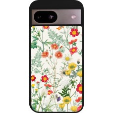 Coque Google Pixel 8a - Silicone rigide noir Flora Botanical Wildlife