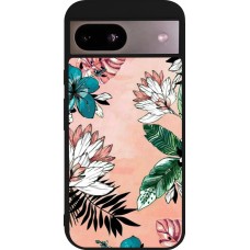 Coque Google Pixel 8a - Silicone rigide noir Flowers Artprint