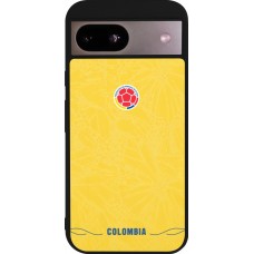 Coque Google Pixel 8a - Silicone rigide noir Maillot de football Colombie 2026 personnalisable