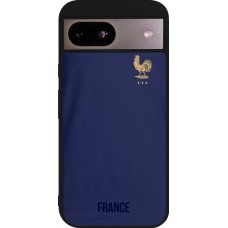 Coque Google Pixel 8a - Silicone rigide noir Maillot de football France 2022 personnalisable