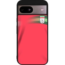 Coque Google Pixel 8a - Silicone rigide noir Maillot de football Iran 2022 personnalisable