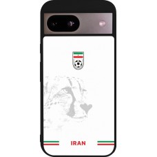 Coque Google Pixel 8a - Silicone rigide noir Maillot de football Iran 2026 personnalisable