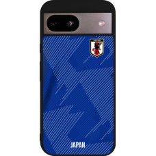 Coque Google Pixel 8a - Silicone rigide noir Maillot de football Japon 2022 personnalisable
