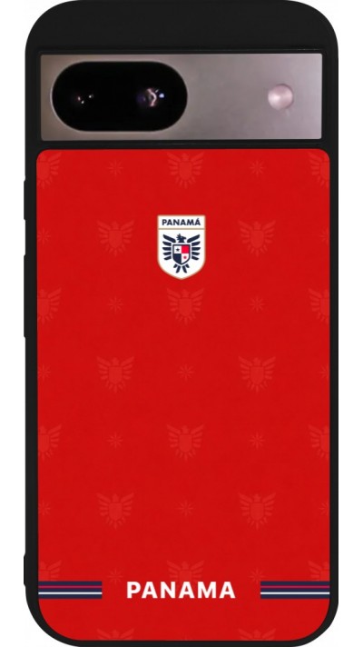 Coque Google Pixel 8a - Silicone rigide noir Maillot de football Panama 2026 personnalisable