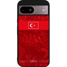 Coque Google Pixel 8a - Silicone rigide noir Maillot de football Turquie 2026 personnalisable