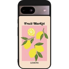 Google Pixel 8a Case Hülle - Silikon schwarz Fruit market lemons 2026