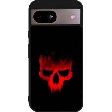 Google Pixel 8a Case Hülle - Silikon schwarz Halloween 2023 scary skull