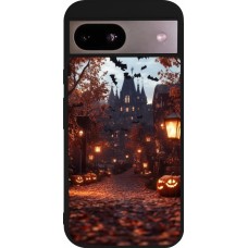Google Pixel 8a Case Hülle - Silikon schwarz Halloween 2025 Haunted house