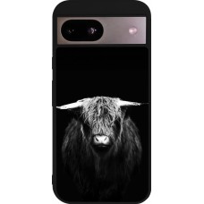Coque Google Pixel 8a - Silicone rigide noir Highland calf black