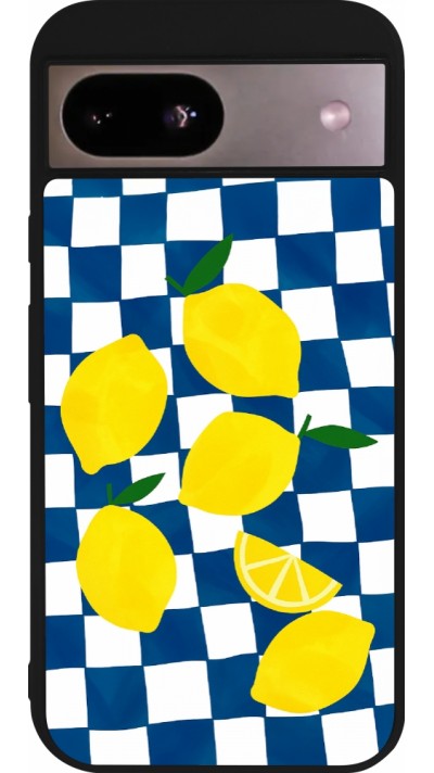 Coque Google Pixel 8a - Silicone rigide noir Illustration lemons 2026