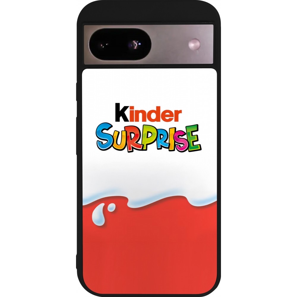 Google Pixel 8a Case Hülle - Silikon schwarz Kinder Surprise