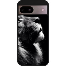 Coque Google Pixel 8a - Silicone rigide noir Lion looking up