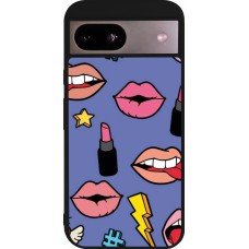 Coque Google Pixel 8a - Silicone rigide noir Lips and lipgloss