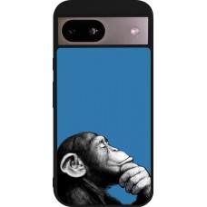 Coque Google Pixel 8a - Silicone rigide noir Monkey Pop Art