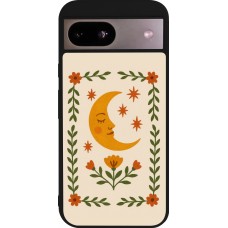 Google Pixel 8a Case Hülle - Silikon schwarz Half moon stamp 2026