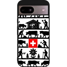 Coque Google Pixel 8a - Silicone rigide noir Poya Suisse 1