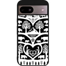 Coque Google Pixel 8a - Silicone rigide noir Poya Suisse 2 noir