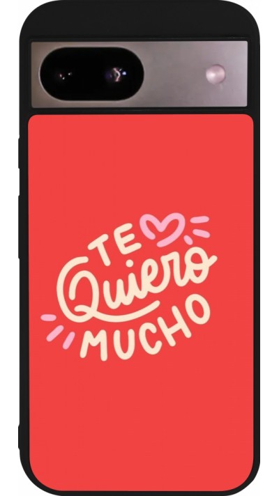 Coque Google Pixel 8a - Silicone rigide noir Saint Valentines Day 26 Te quiero mucho