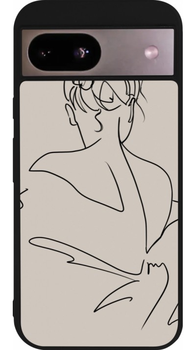 Coque Google Pixel 8a - Silicone rigide noir Salnikova 05