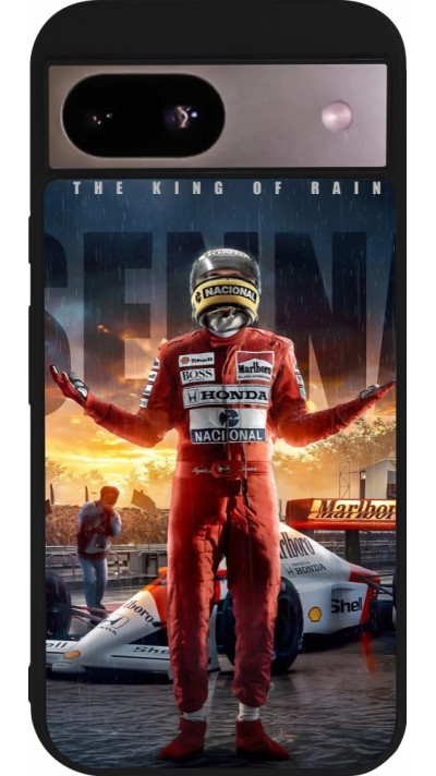 Coque Google Pixel 8a - Silicone rigide noir Senna The King of Rain