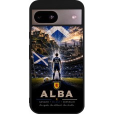 Coque Google Pixel 8a - Silicone rigide noir Football Écosse splash 2026