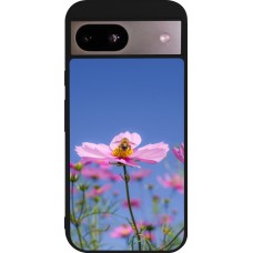 Coque Google Pixel 8a - Silicone rigide noir Bee on a flower Spring 2026