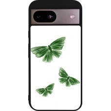 Coque Google Pixel 8a - Silicone rigide noir Butterflies Spring 2026