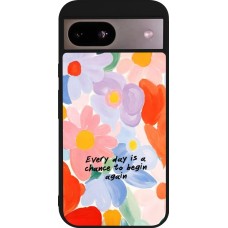 Coque Google Pixel 8a - Silicone rigide noir Every day is a chance Spring 2026
