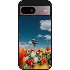 Coque Google Pixel 8a - Silicone rigide noir Hot air balloon Spring 2026