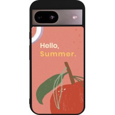 Coque Google Pixel 8a - Silicone rigide noir Summer 2025 Hello summer