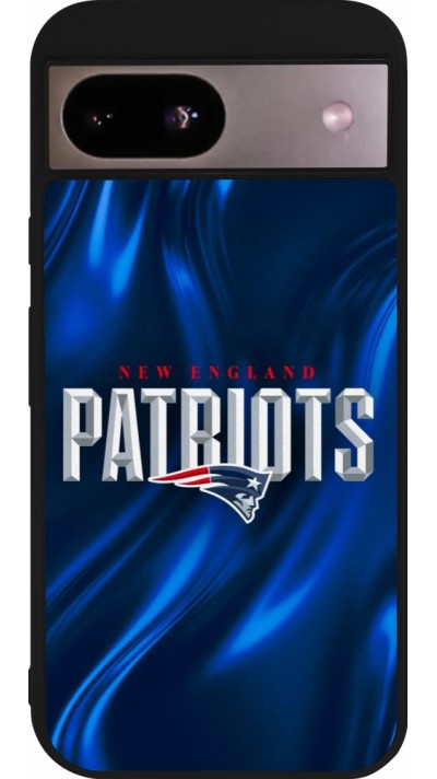 Coque Google Pixel 8a - Silicone rigide noir Super Bowl 26 Patriots 2
