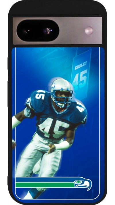 Coque Google Pixel 8a - Silicone rigide noir Super Bowl 26 Seattle 1