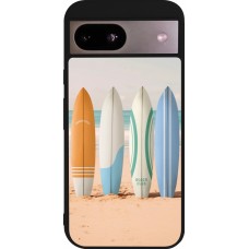 Coque Google Pixel 8a - Silicone rigide noir Summer surfboard 2025