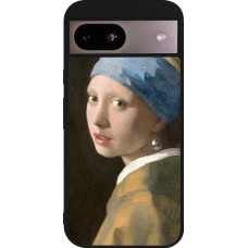Google Pixel 8a Case Hülle - Silikon schwarz Kunstbild - Das Mädchen mit dem Perlenohrring - Jan Vermeer