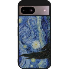 Google Pixel 8a Case Hülle - Silikon schwarz Kunstbild - Sternennacht - Van Gogh