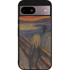 Google Pixel 8a Case Hülle - Silikon schwarz Kunstbild - Der Schrei - Edvard Munch