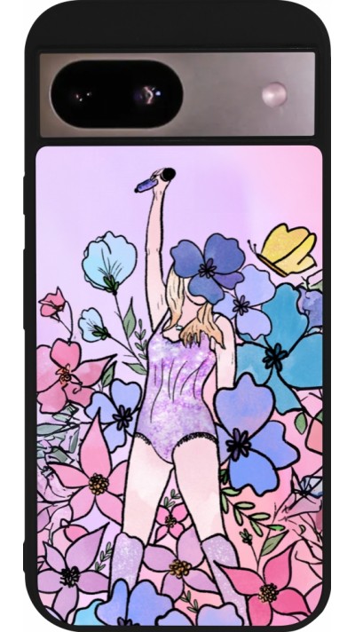 Google Pixel 8a Case Hülle - Silikon schwarz Taylor Swift Sketch - Pink